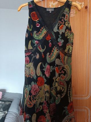 Vestido estampado corto