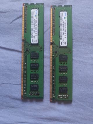 Memoria RAM DDR3 2 GBS X2 Samsung. 