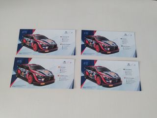 Pack 4 Postales Hyundai Motorsport WRC 2022