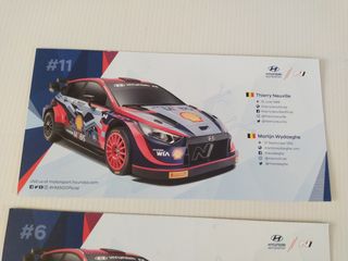 Pack 4 Postales Hyundai Motorsport WRC 2022