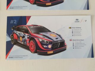 Pack 4 Postales Hyundai Motorsport WRC 2022