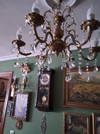 Magnífica Araña de bronce, cristal de roca