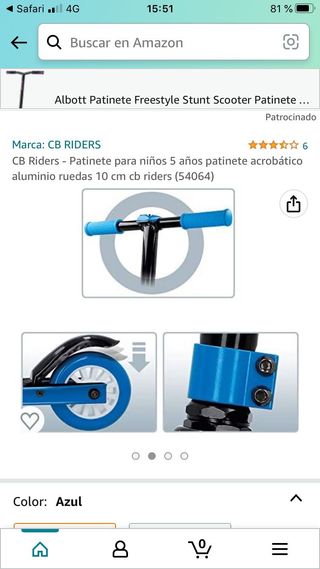 Patinete hasta 100kg de peso