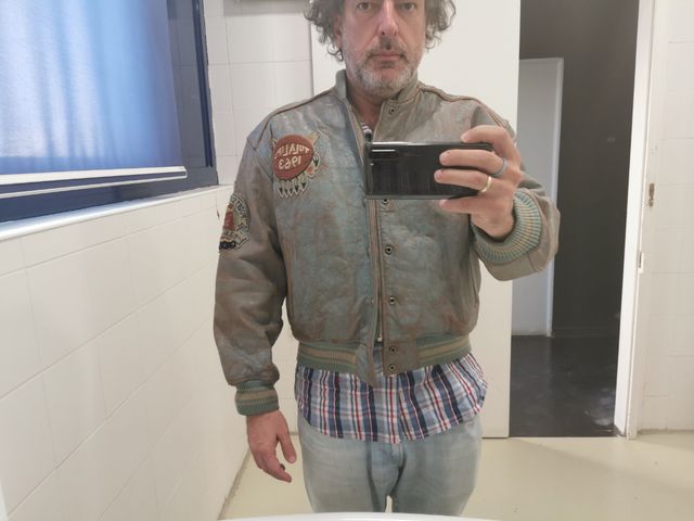 Avirex varsity leather jacket vitage