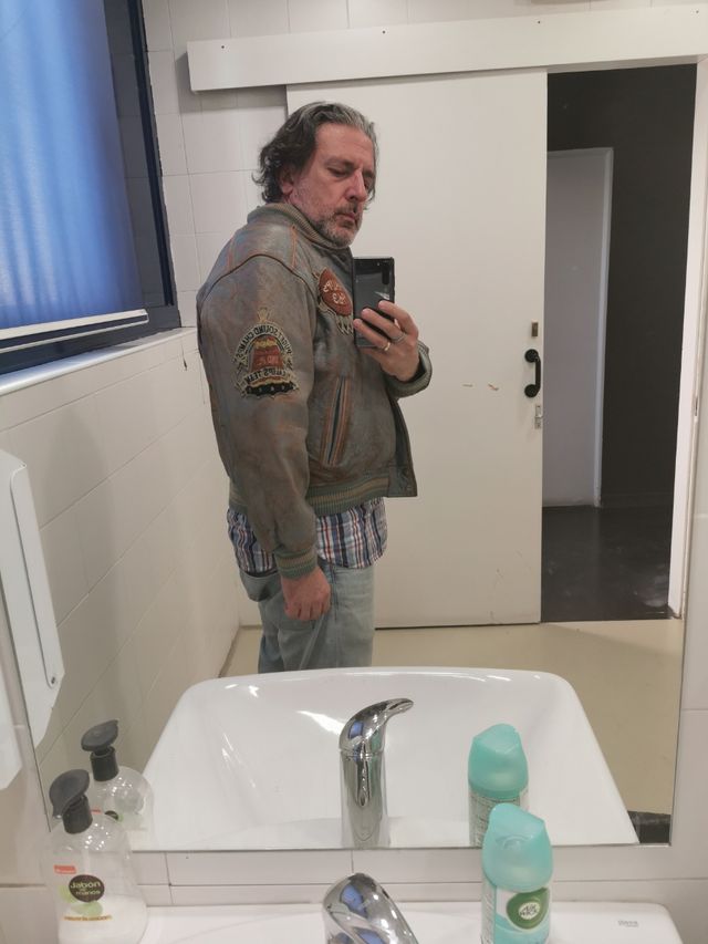 Avirex varsity leather jacket vitage