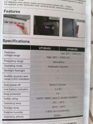 Boligrafo de prueba electronico, tester de voltage