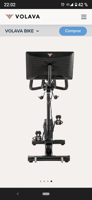 Bicicleta volaba nueva con pantalla grande.