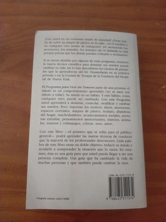 Libro de autoayuda Viva sin temores