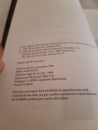 Libro "Moll Flanders"