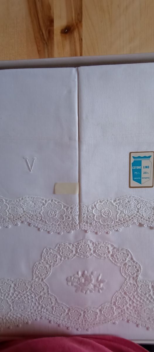 Lenzuola matrimoniali vintage nuove