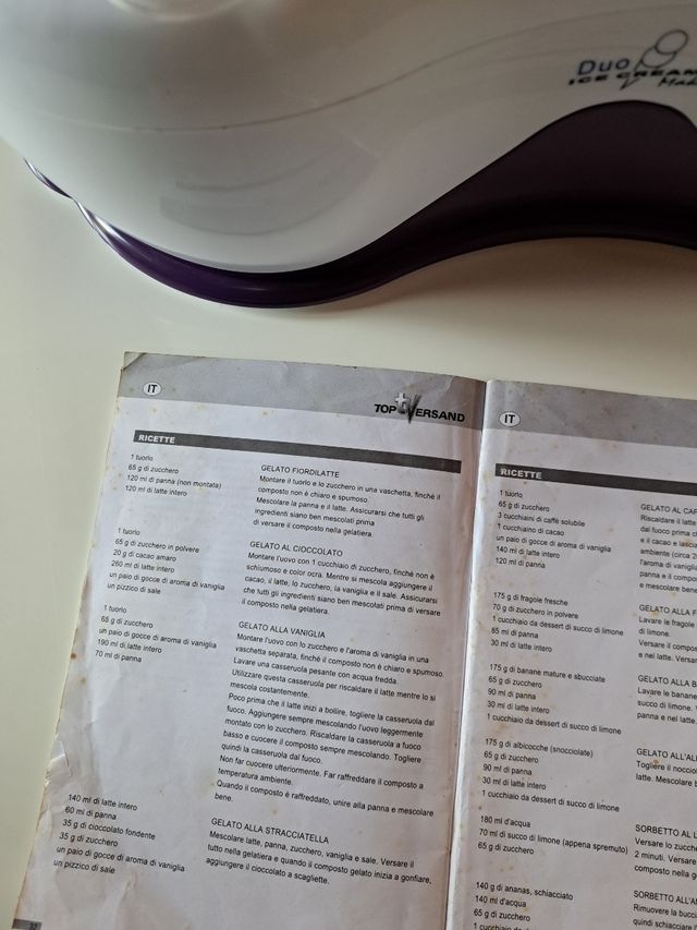 Gelatiera e sorbettiera