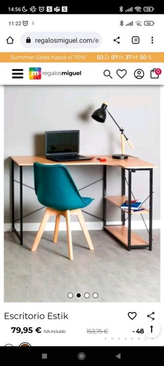 pack escritorio esquinero y burro perchero