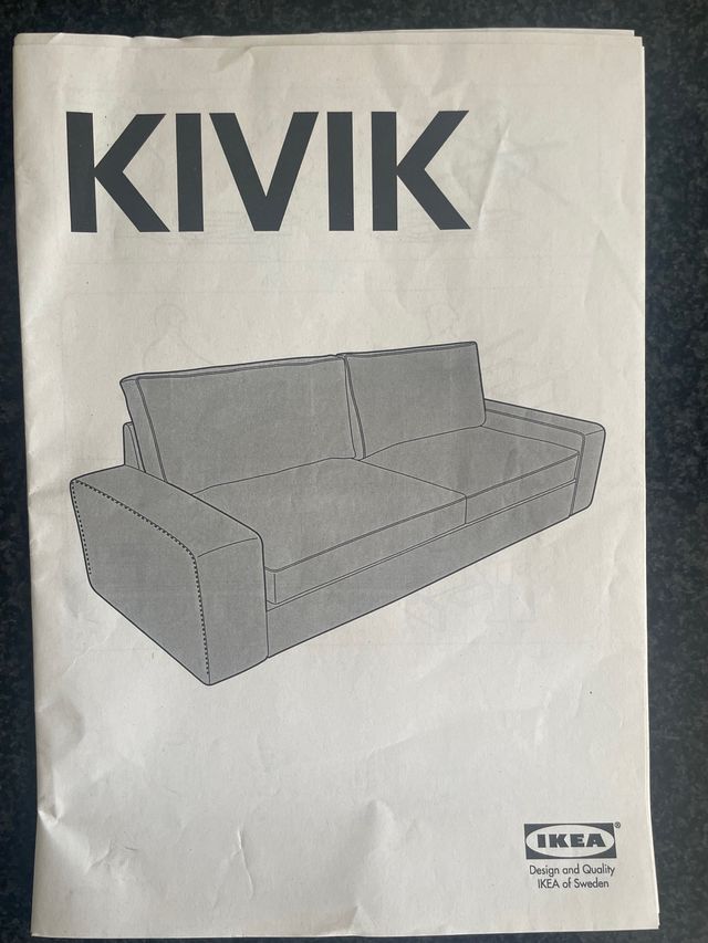 Sofá cama matrimonio ikea modelo KIVIK de segunda mano por 245 EUR en