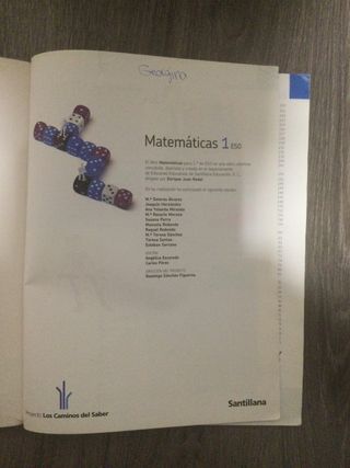 Libros Matemáticas 1 ESO Volúmenes 1, 2 y 3