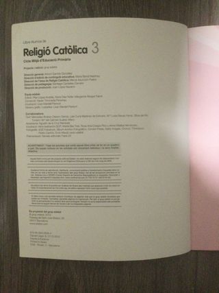 Llibre Religió Catòlica 3 Primària