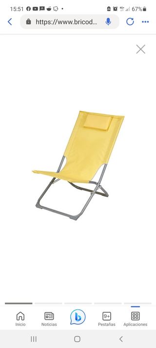 Sillas de playa y jardín hasta 100kg.