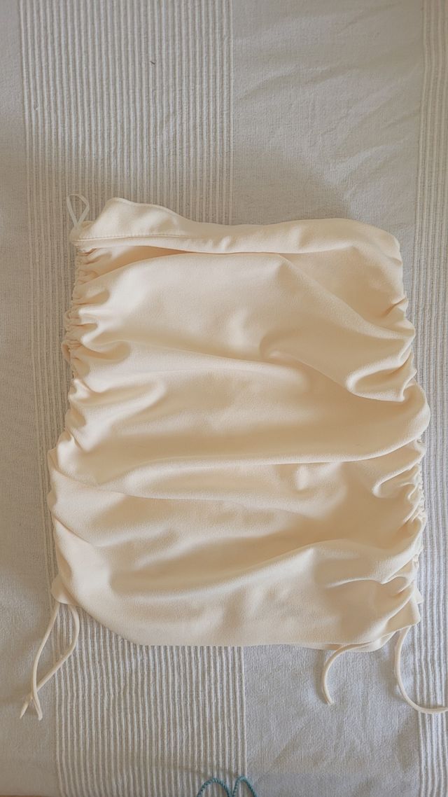 Top blanco roto Zara Talla XS