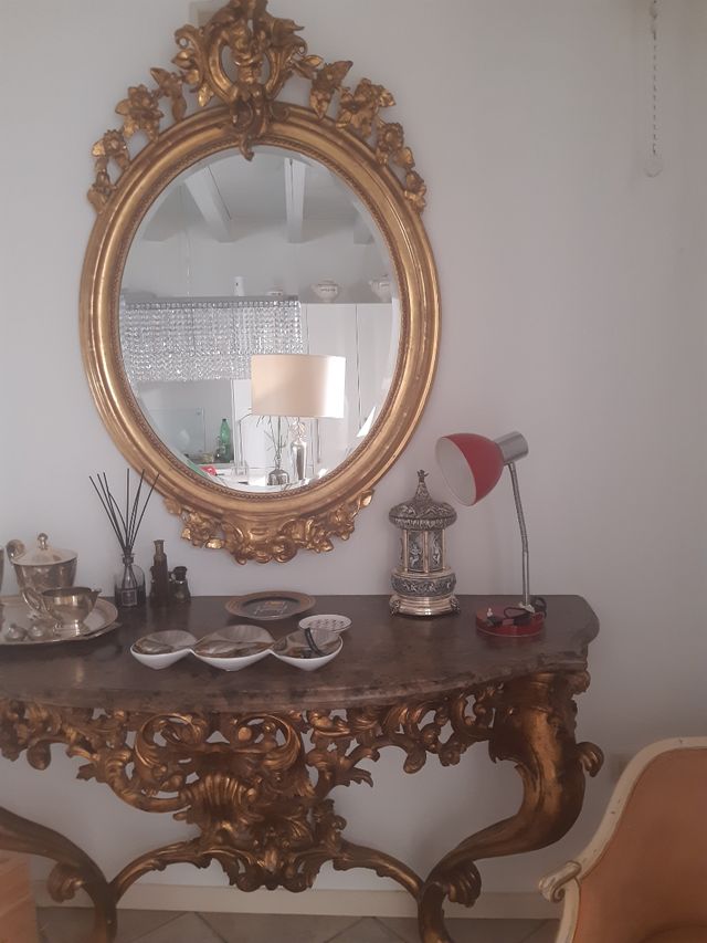 lampada modernariato metallo rosso