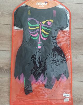 Disfraz esqueleto niña talla 5-7.