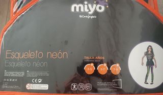 Disfraz esqueleto niña talla 5-7.