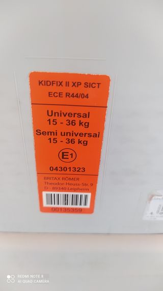 Silla Coche BRITAX ROMER kidfixx II