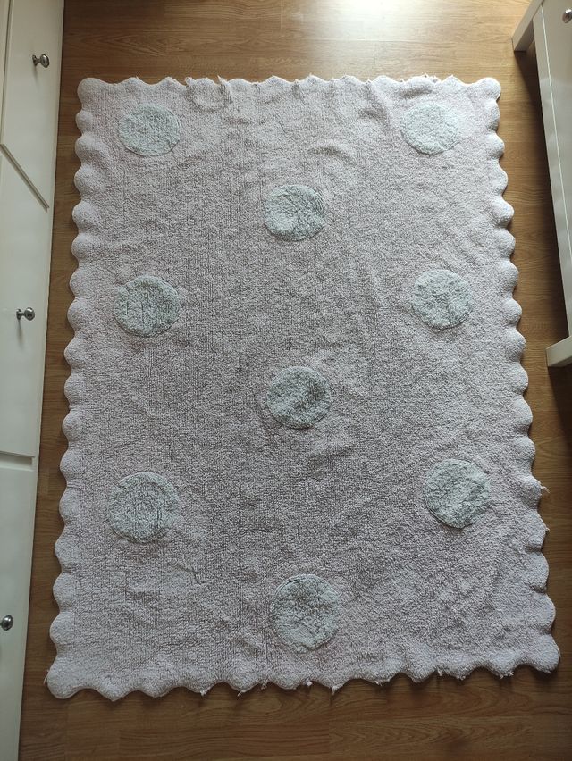 Alfombra infantil rosa/blanco 120x160 cms