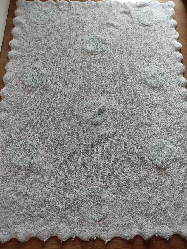 Alfombra infantil rosa/blanco 120x160 cms