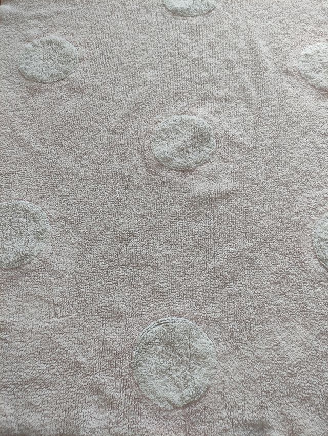 Alfombra infantil rosa/blanco 120x160 cms