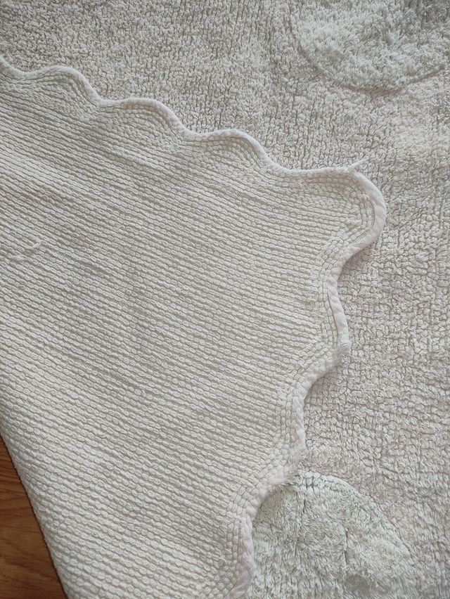 Alfombra infantil rosa/blanco 120x160 cms