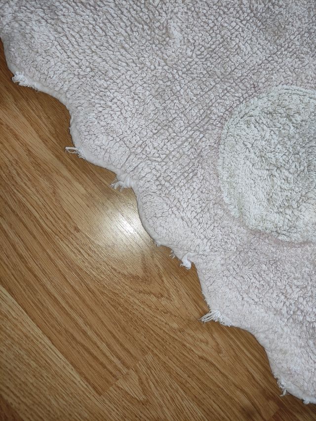 Alfombra infantil rosa/blanco 120x160 cms