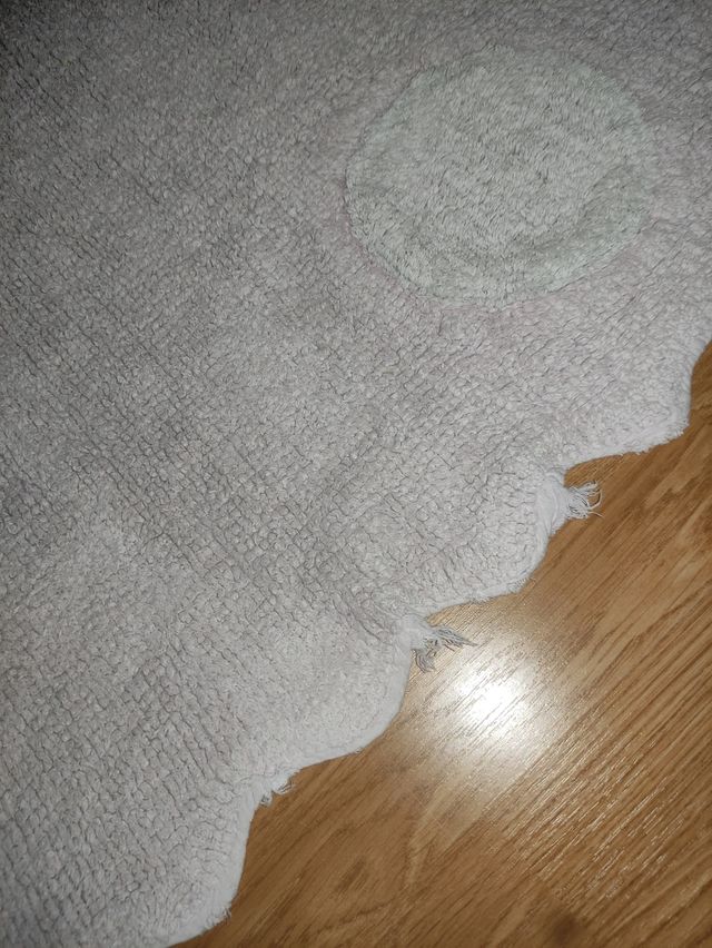 Alfombra infantil rosa/blanco 120x160 cms