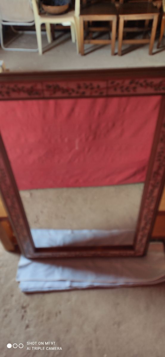 Espejo rústico con cerámica 50€