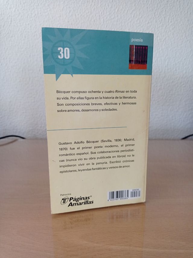 LIBRO RIMAS - GUSTAVO ADOLFO BÉCQUER