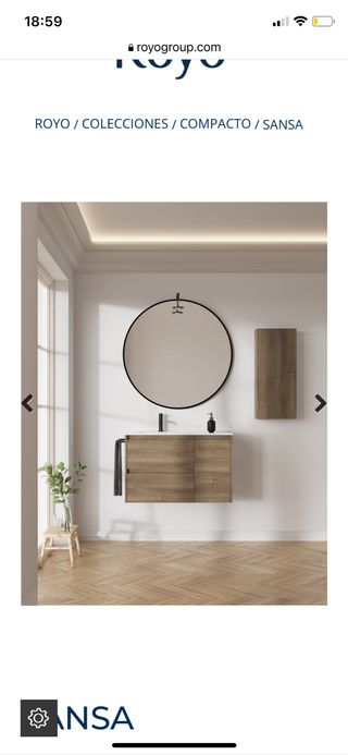 Mueble de baño de 90cm de ancho
