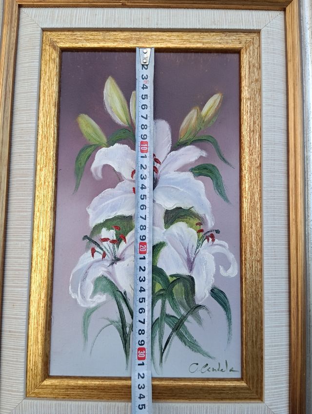 PAREJA CUADROS OLEO LIENZO FIRMADOS C. CANDELA.