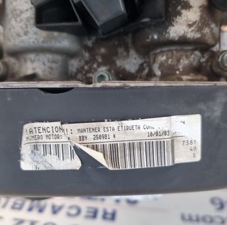 MOTOR VOLKSWAGEN AUDI SEAT 1.4 16V 75 CV REF. BBY