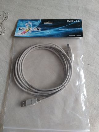 Cable U2AB3/USB  2 AM/BM. 3 metros