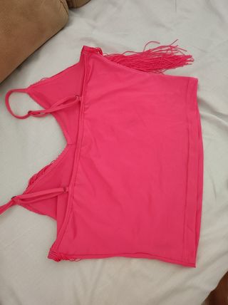 top flecos fucsia