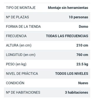 Tienda de campaña familiar