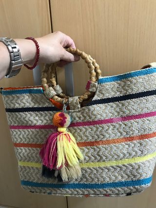 bolso tipo rafia  verano, K-Bass