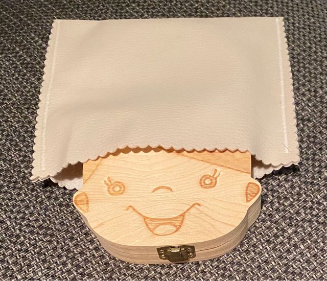 Cajita de madera dientes de leche
