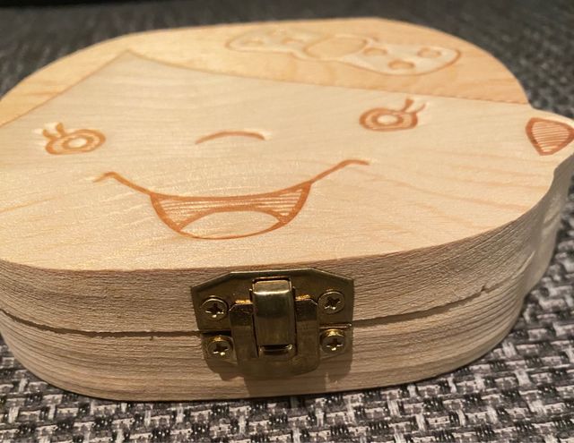 Cajita de madera dientes de leche