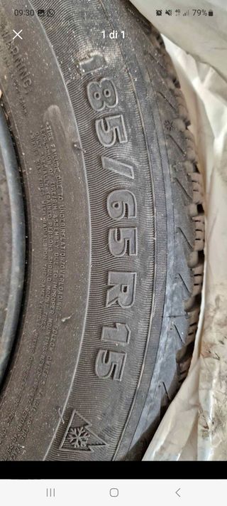 4 cerchi in ferro con gomma invernale michelin