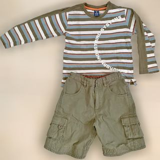 T-Shirt de Criança Unissexo, Riscas, como Nova