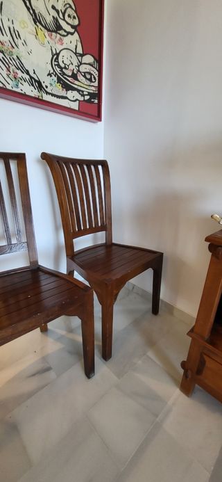 Mesa hierro comedor salón y sillas