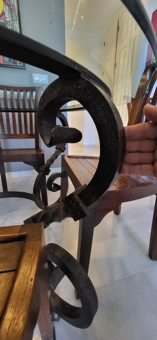 Mesa hierro comedor salón y sillas