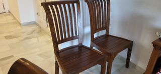 Mesa hierro comedor salón y sillas