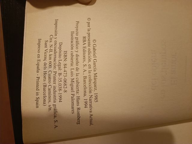 El amor en los tiempos de cólera