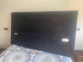 Cabecero de cama de 150. Terciopelo negro