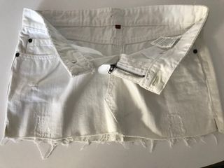 Falda vaquera blanca